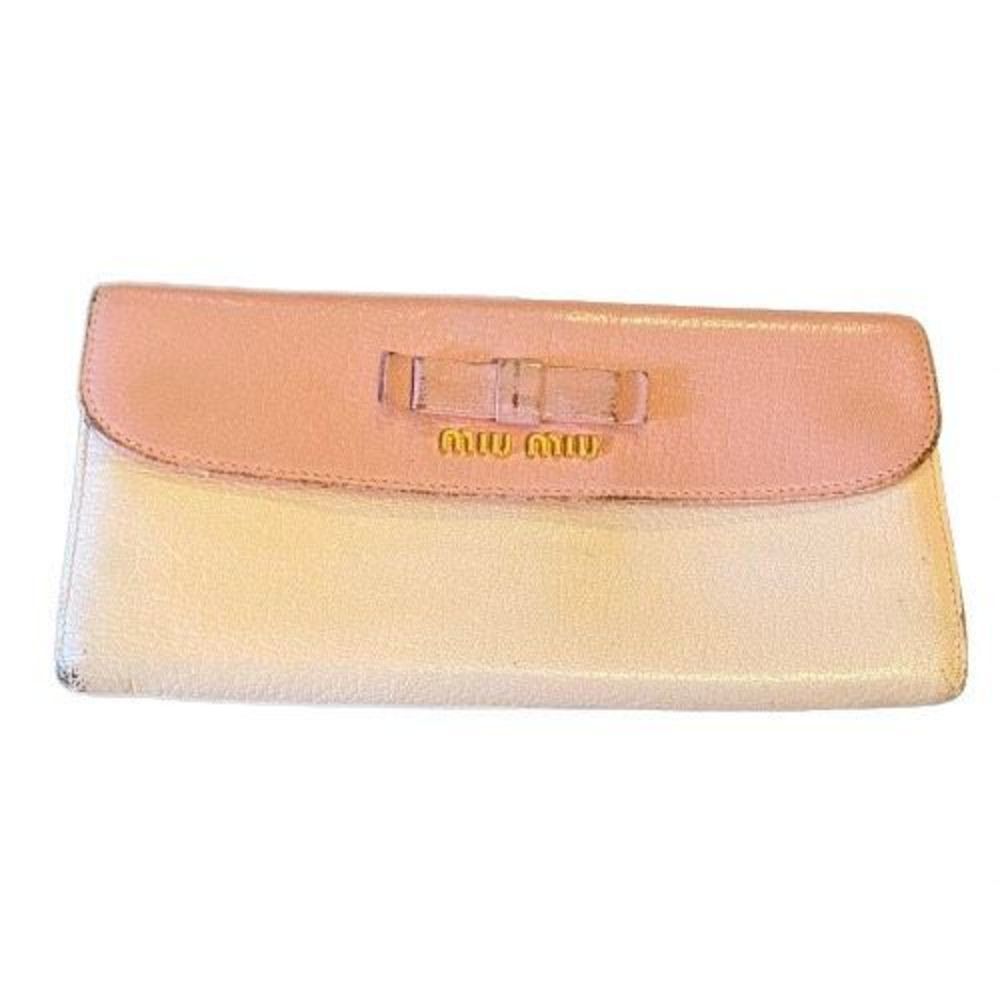 Authentic Miu Miu Shades of Pink Leather Long Designer Wallet